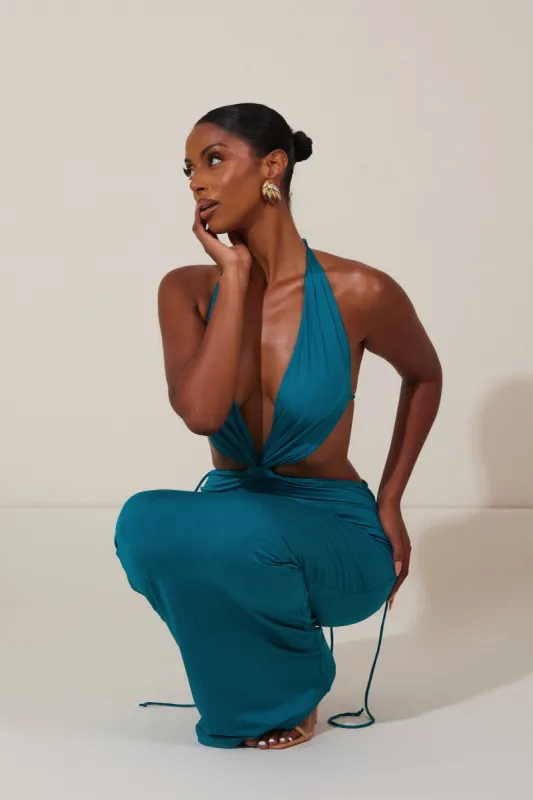 The Raeni Maxi in Teal sold by MARS THE LABEL