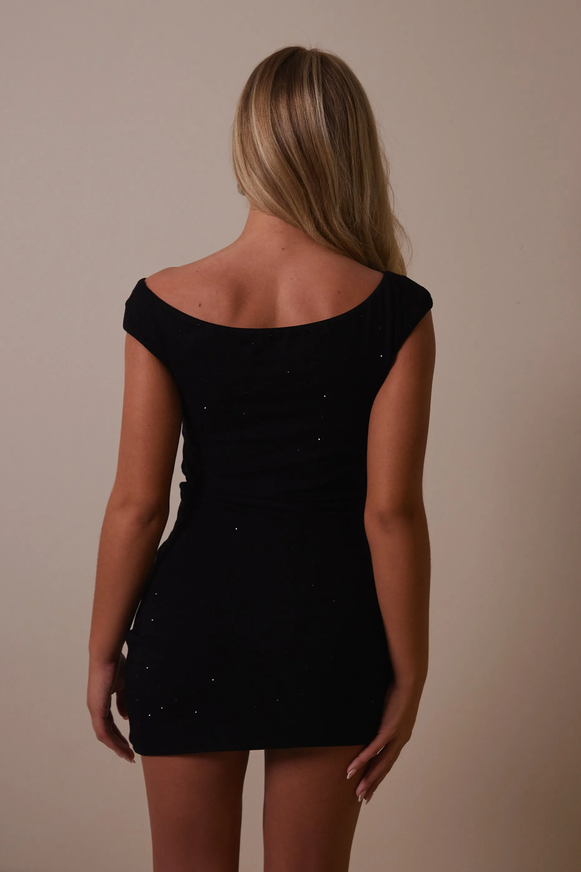 The Off shoulder diamonte mini- Black sold by MARS THE LABEL product image thumbnail 3