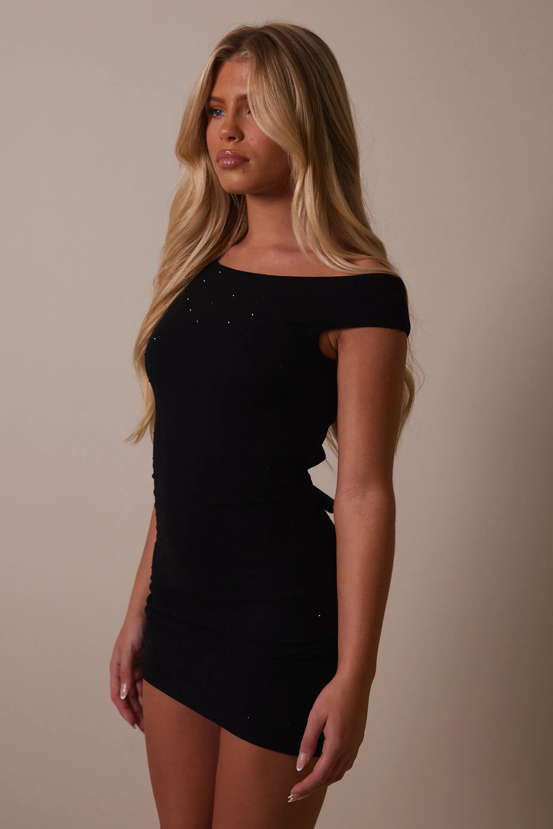 The Off shoulder diamonte mini- Black sold by MARS THE LABEL product image thumbnail 2