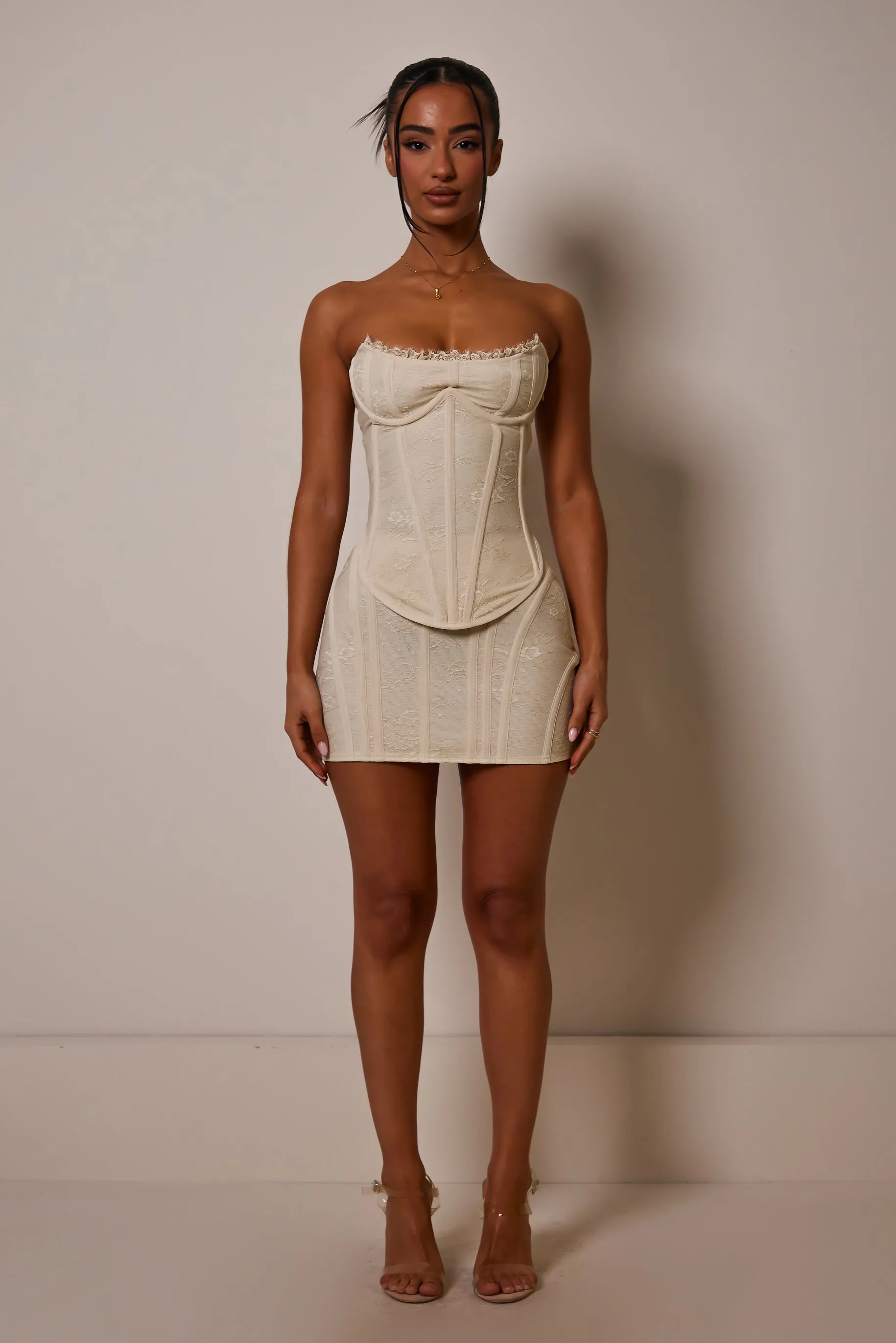 The Lace trim panel set- Cream sold by MARS THE LABEL product image thumbnail 2