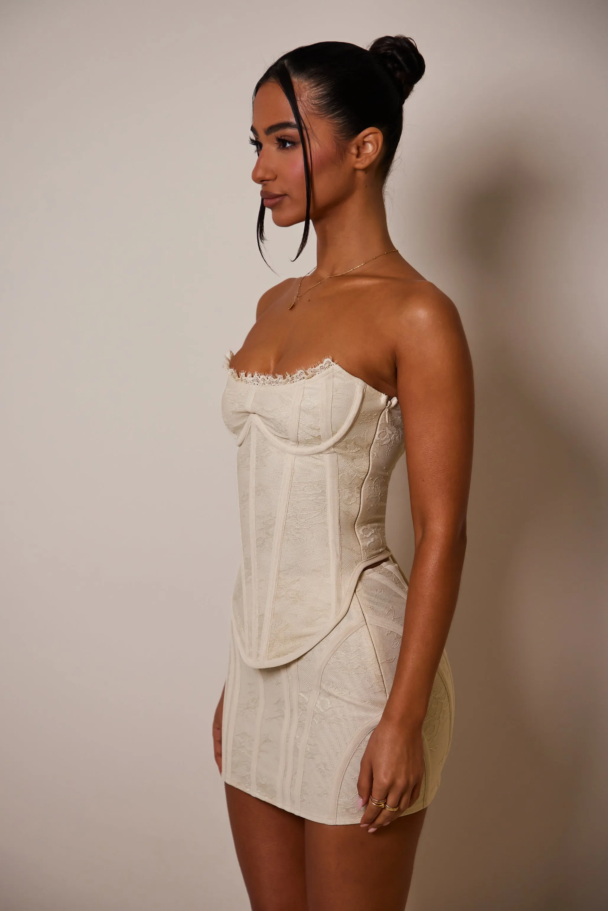 The Lace trim panel set- Cream sold by MARS THE LABEL product image thumbnail 3