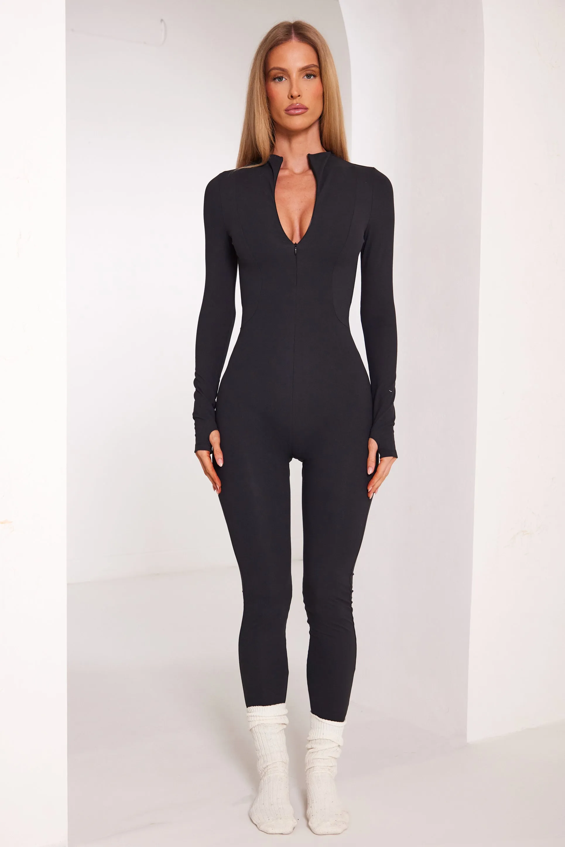 The Sculpt backless unitard - Black sold by MARS THE LABEL