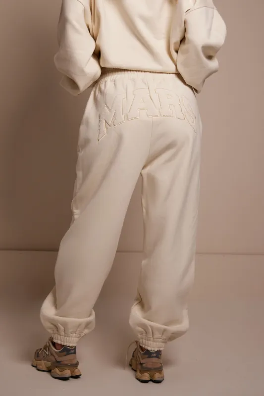 The Mars Varsity Joggers - Cream sold by MARS THE LABEL