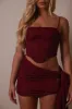 The lace corset with tie skirt - Red sold by MARS THE LABEL