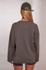 The long sleeve oversized tee - Charcoal sold by MARS THE LABEL