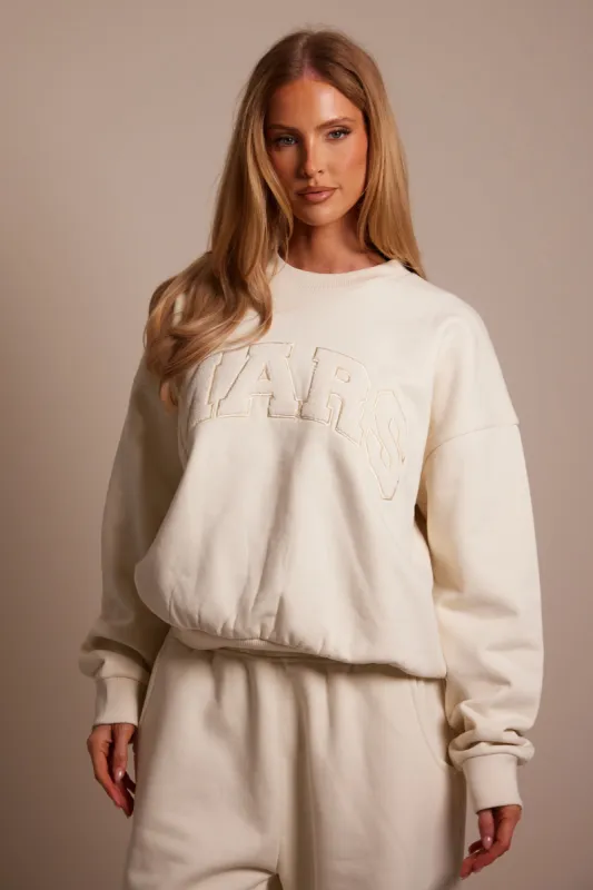 The Mars Varsity Sweatshirt - Cream sold by MARS THE LABEL