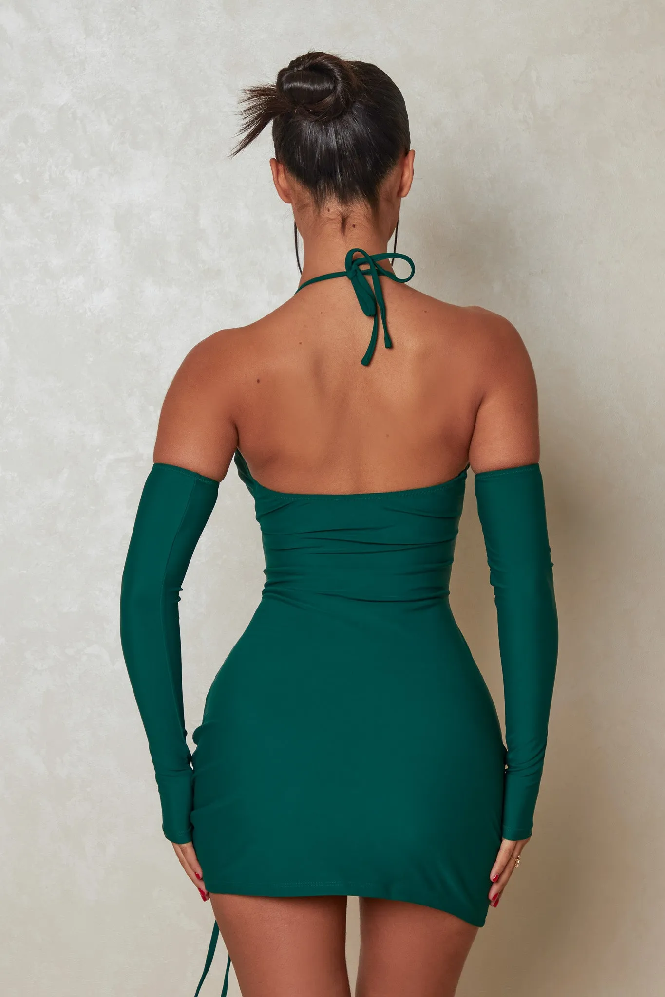 Forest Green Ruched Mini sold by MARS THE LABEL product image thumbnail 5