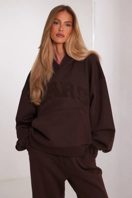 The Mars Varsity Hoodie - Chocolate Brown sold by MARS THE LABEL