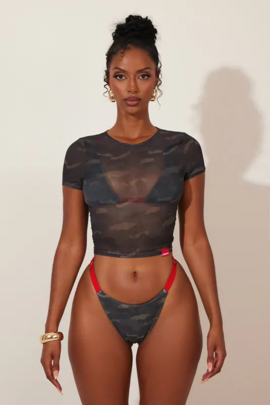 The Ini Top in Red sold by MARS THE LABEL