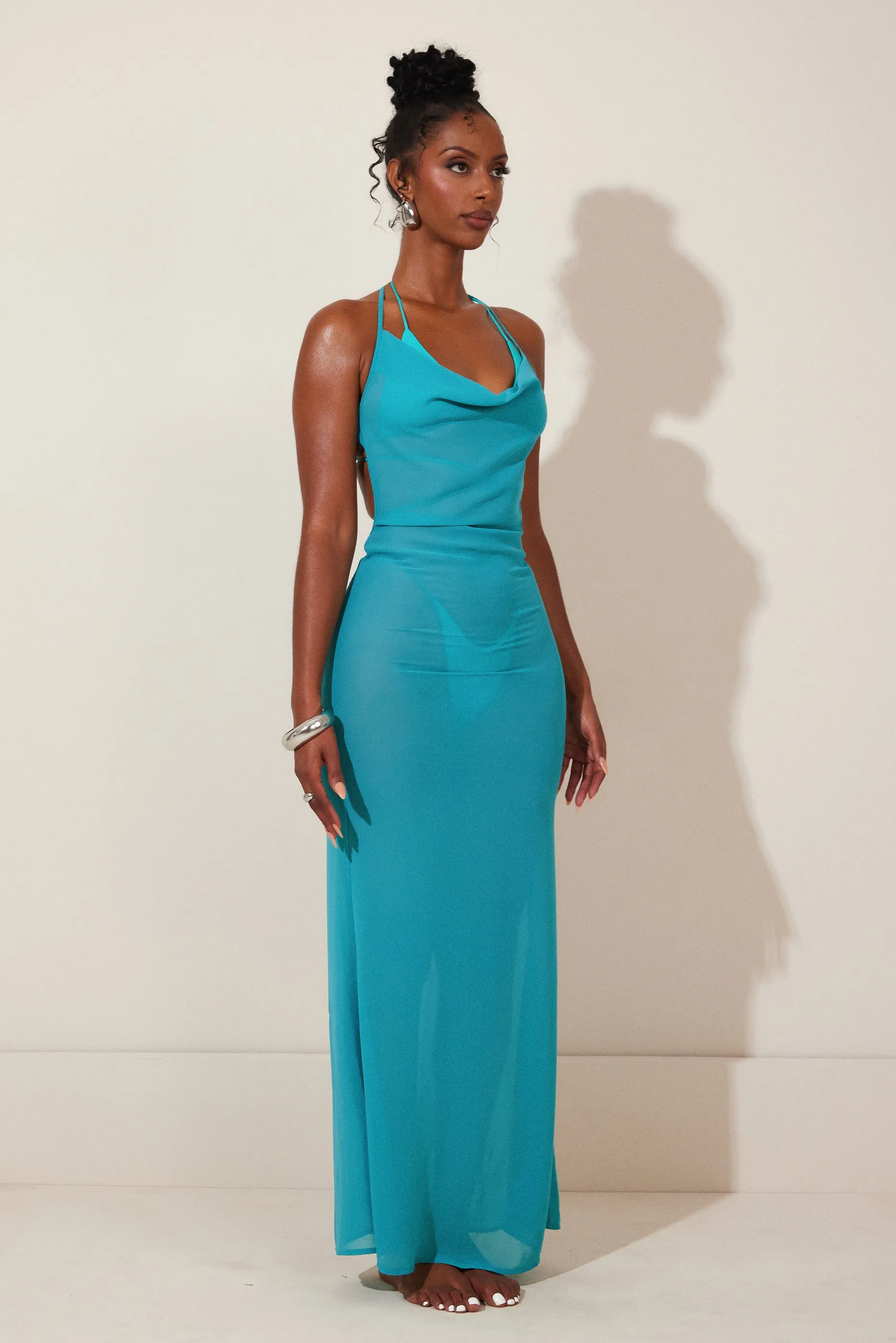 The Aayla Maxi in Teal sold by MARS THE LABEL product image thumbnail 5