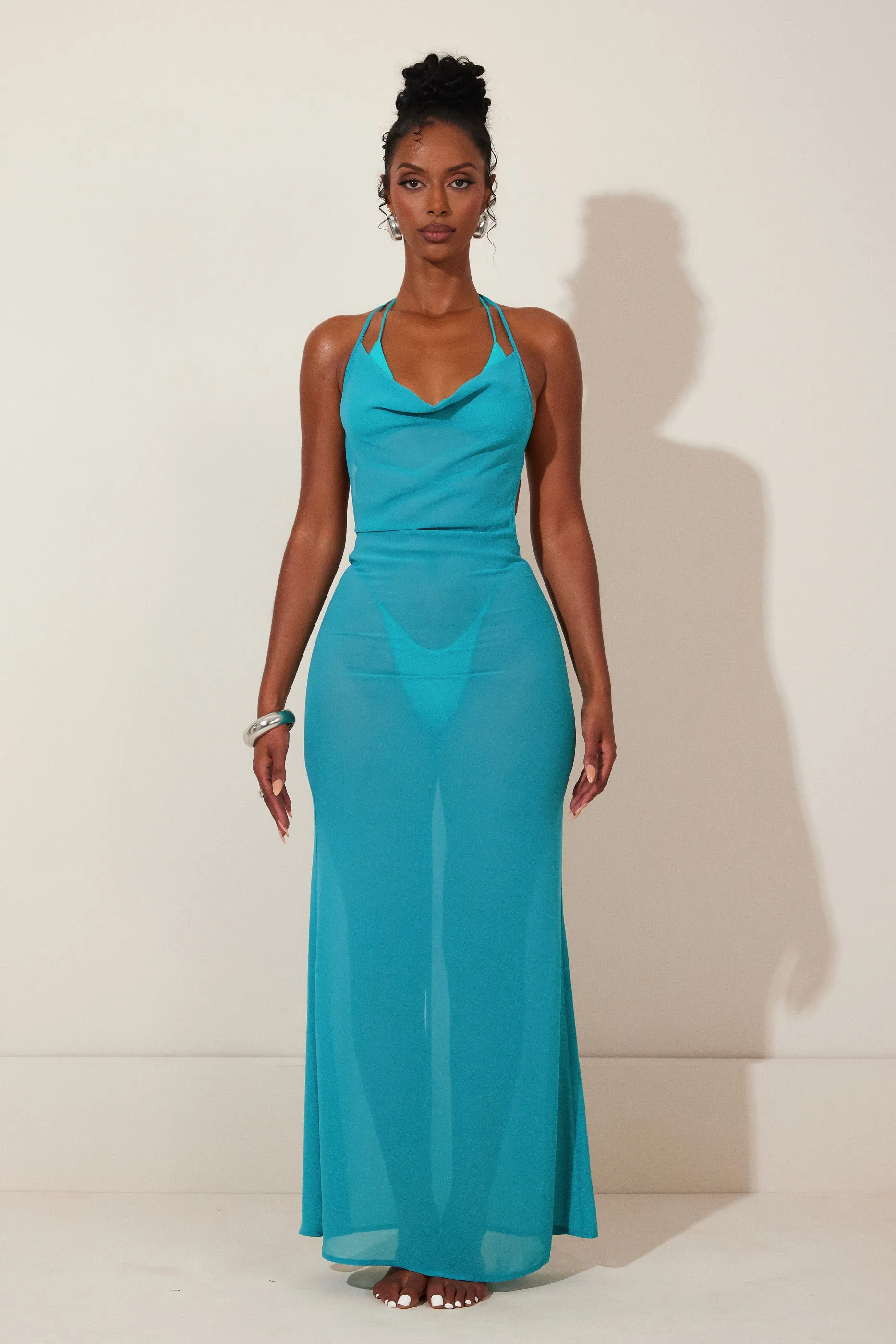 The Aayla Maxi in Teal sold by MARS THE LABEL product image thumbnail 3