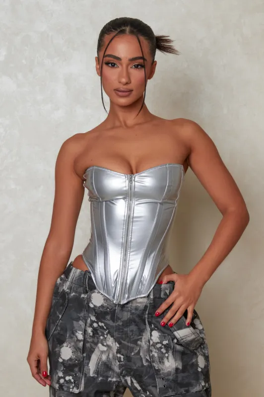 The Cinch Corset - Silver sold by MARS THE LABEL