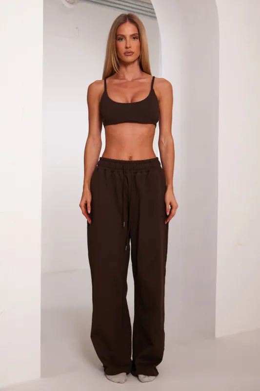 The Wide Leg Joggers - Brown sold by MARS THE LABEL