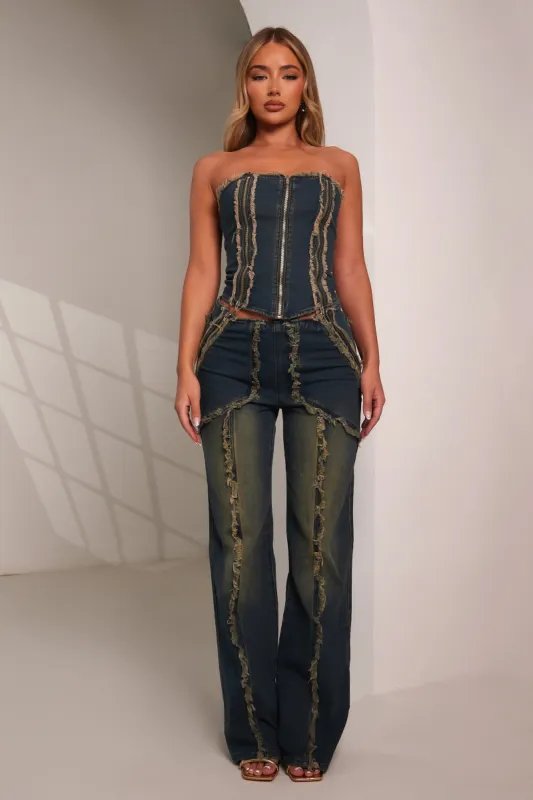 The Piper Jeans - Dark Blue Wash sold by MARS THE LABEL