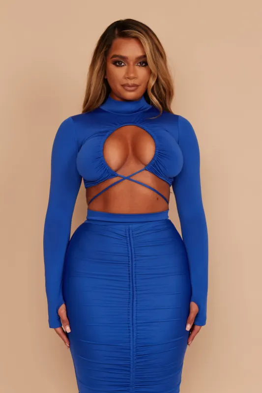 Blue Ruched Set sold by MARS THE LABEL