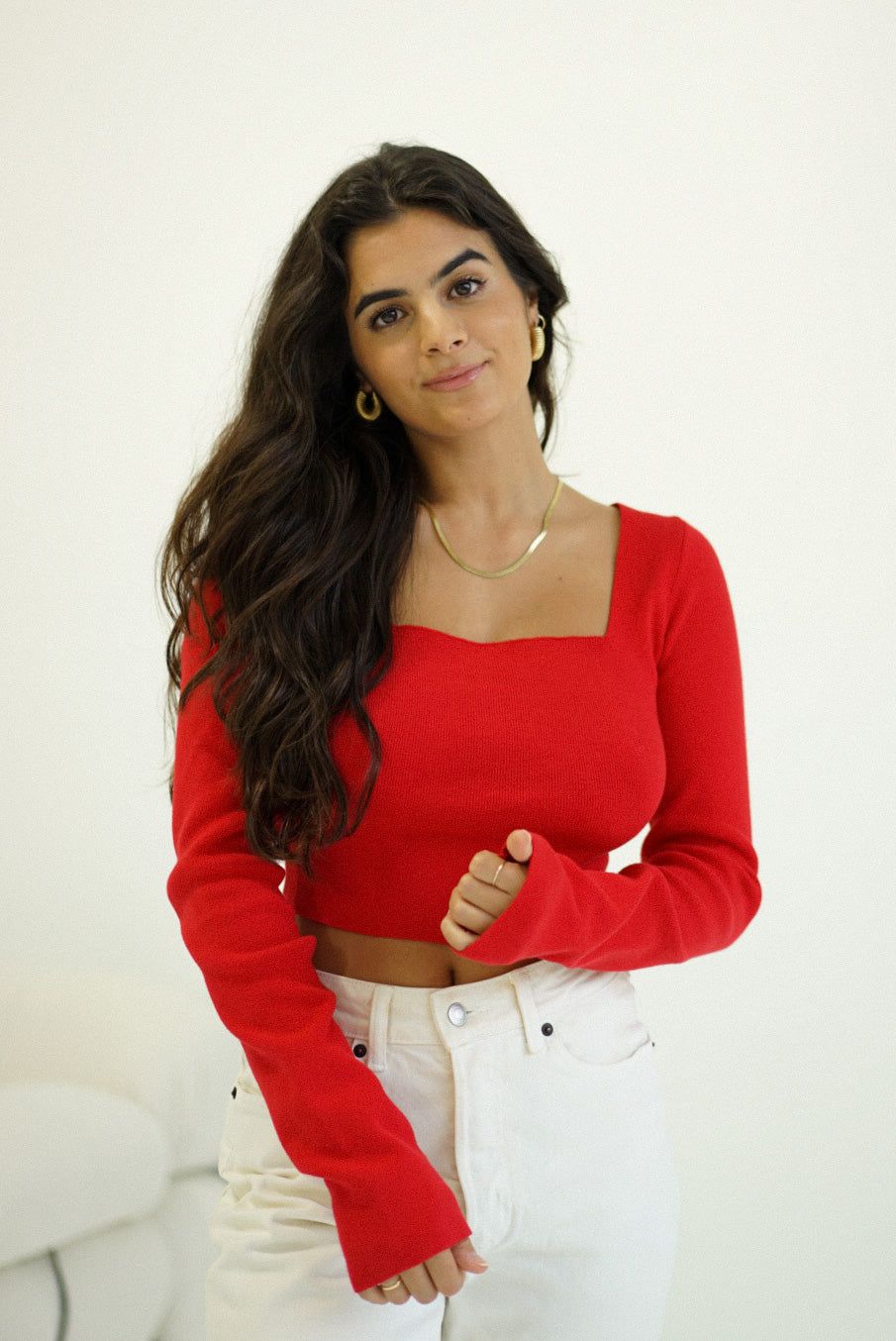 Cross Your Heart Long Sleeve — Ruby sold by YLLW product image thumbnail 4