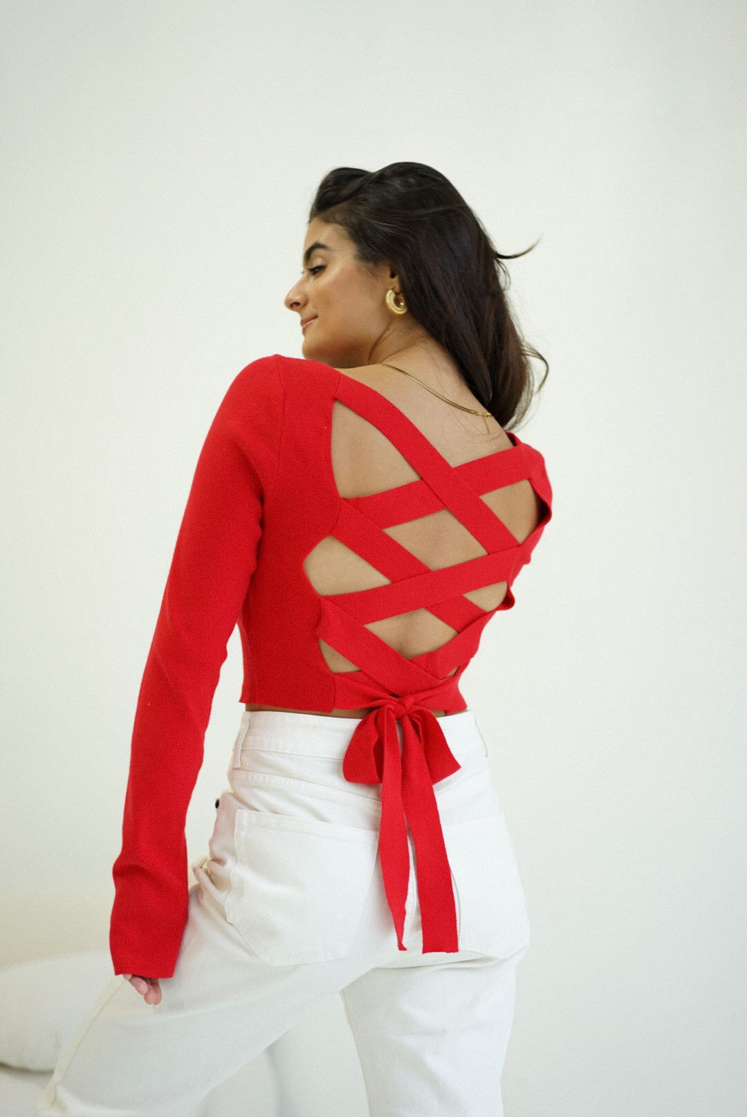 Cross Your Heart Long Sleeve — Ruby sold by YLLW