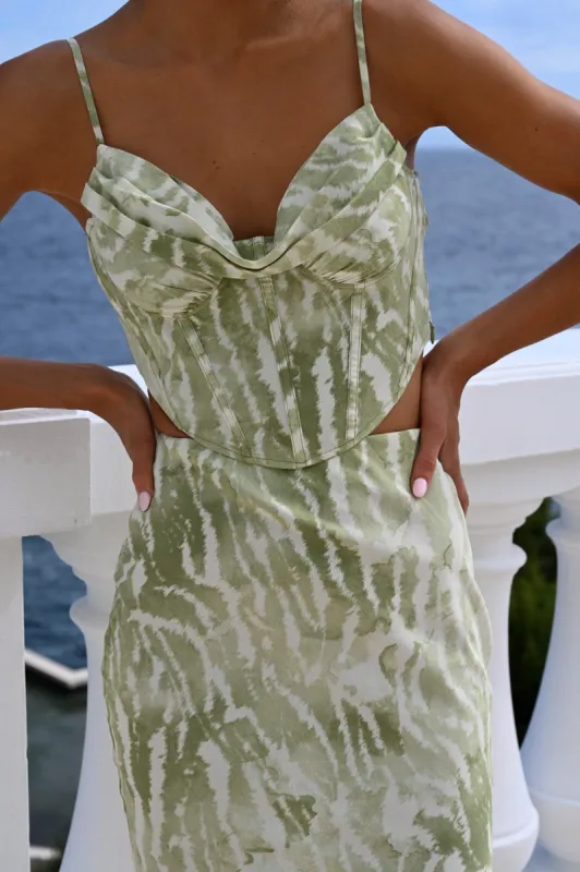 Chlorophyll Corset Top — Sage sold by YLLW