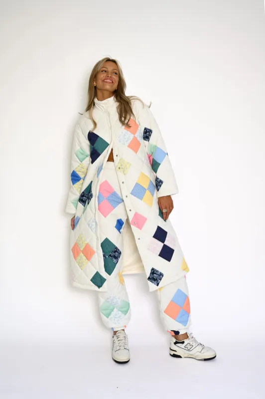 Vera Quilted Coat — Patches sold by YLLW