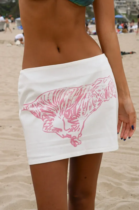 Delia Mini Skirt — White sold by YLLW