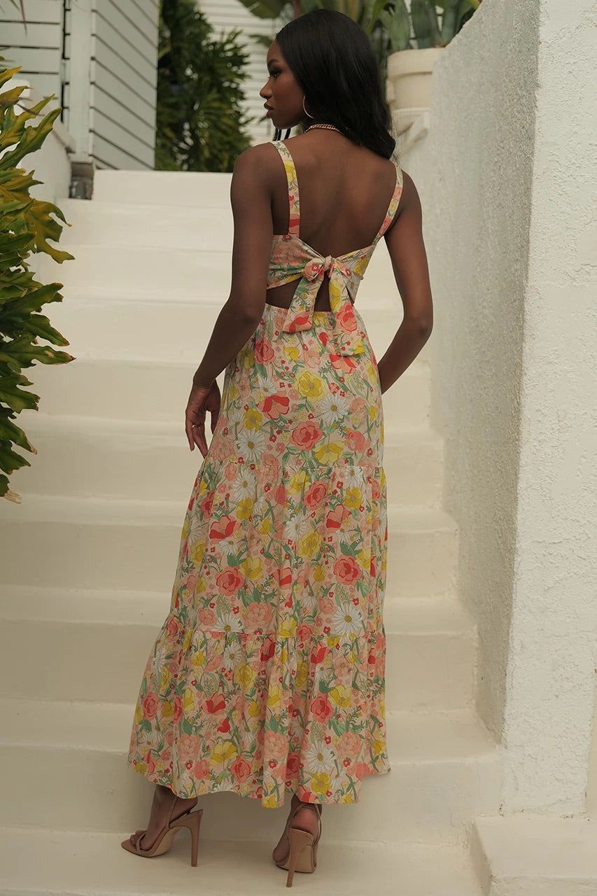 Holly Maxi Dress — Peach Floral sold by YLLW product image thumbnail 6