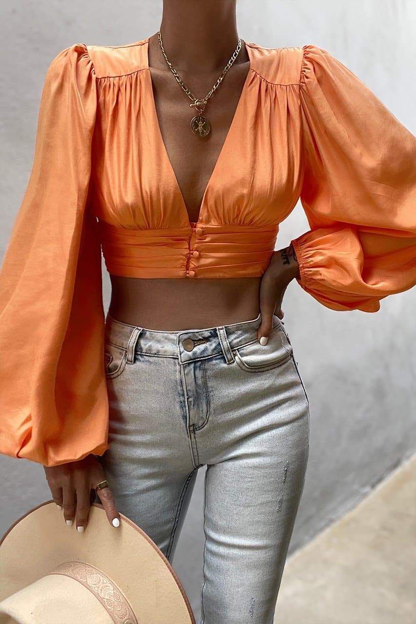 Talulla Top — Orange sold by YLLW