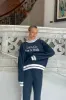 Let’s Go For A Walk Oversized Sweatshirt — Navy sold by YLLW