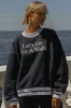 Let’s Go For A Walk Oversized Sweatshirt — Navy sold by YLLW