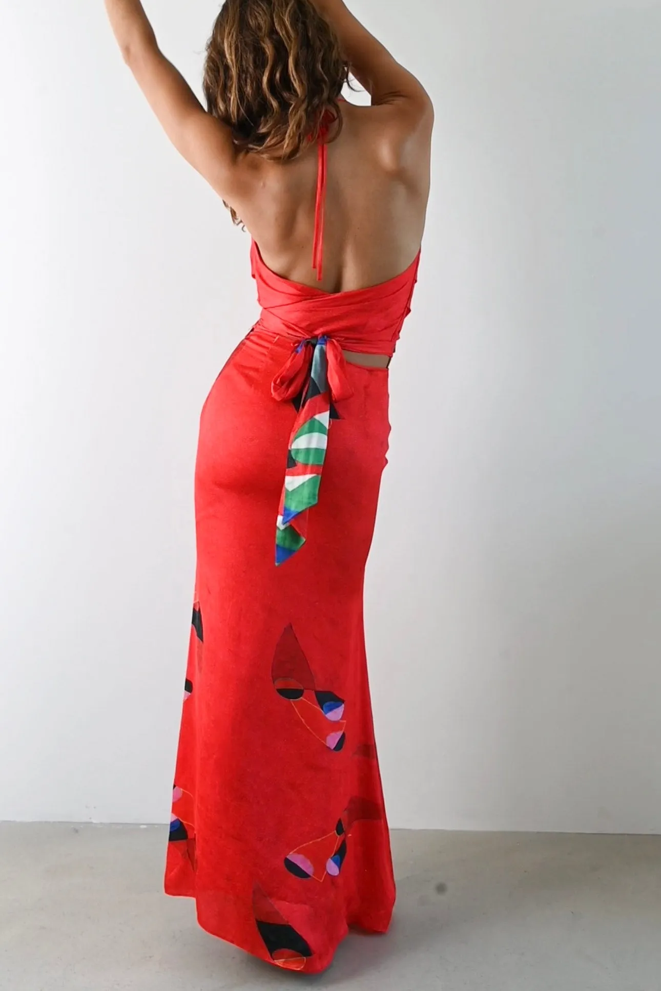 Athena Ring Top — Red Geometric sold by YLLW product image thumbnail 4