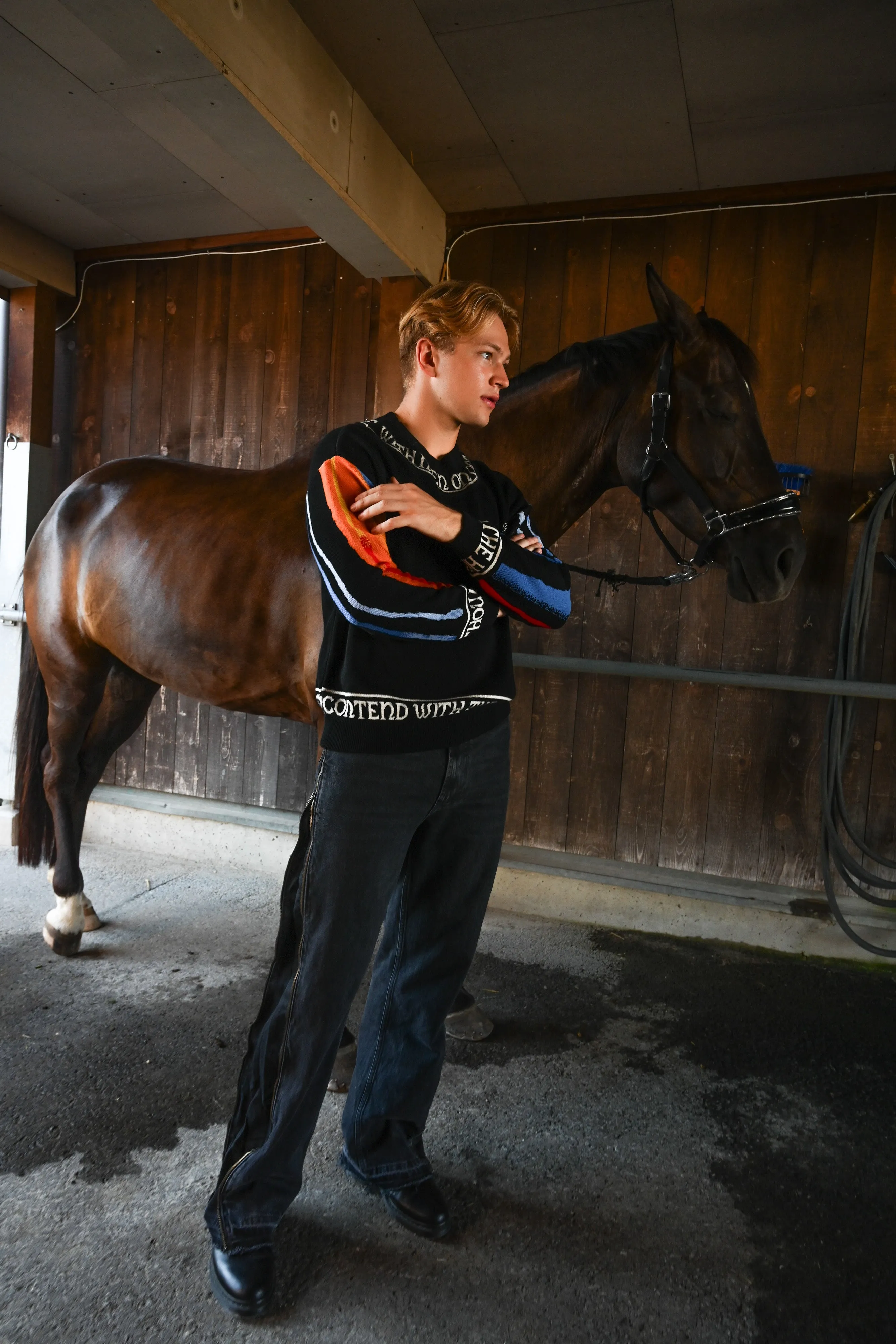 Contend With Horses Crew Knit sold by YLLW product image thumbnail 4