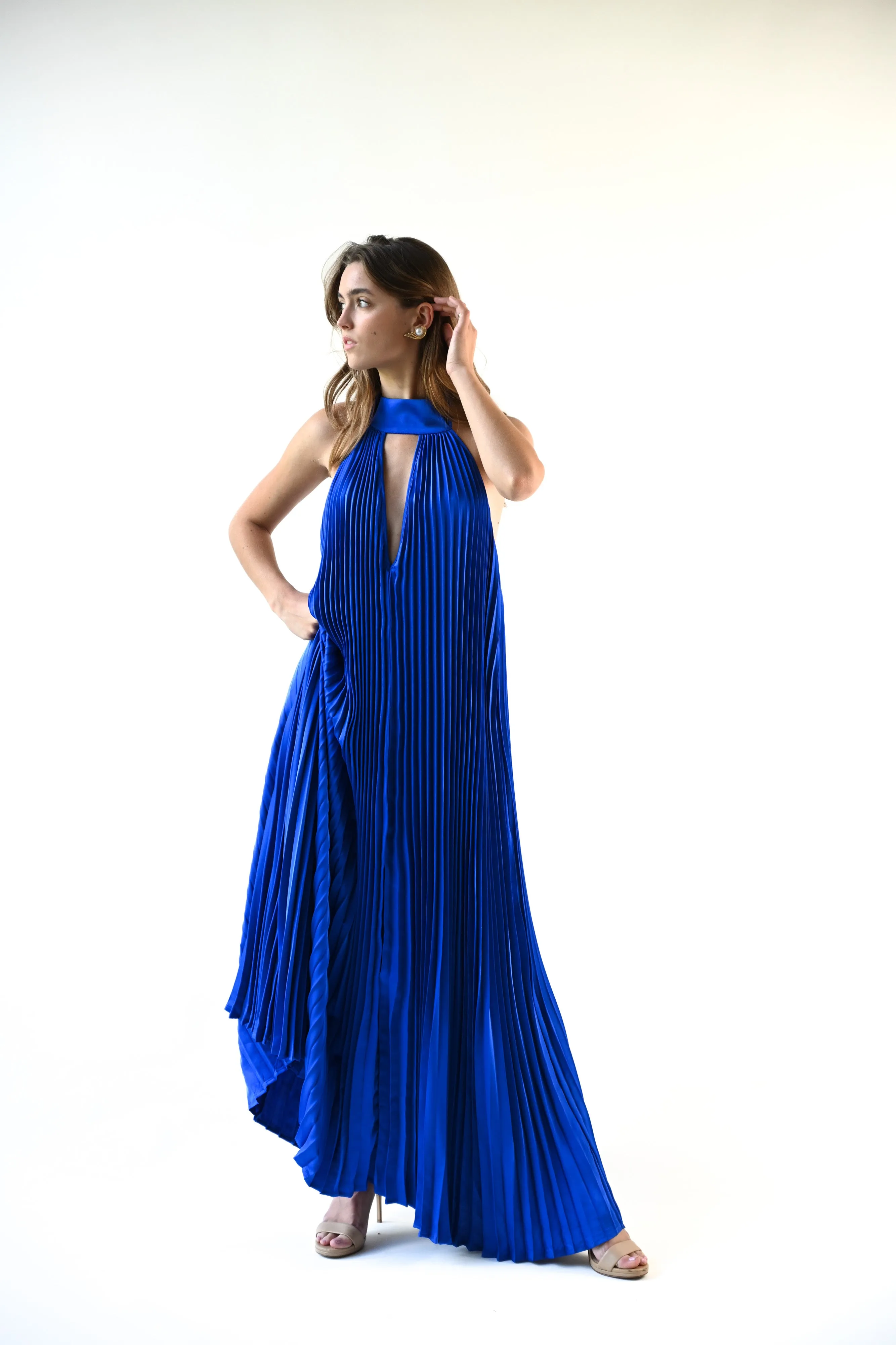 Valley Pleated Dress — Cobalt sold by YLLW product image thumbnail 4