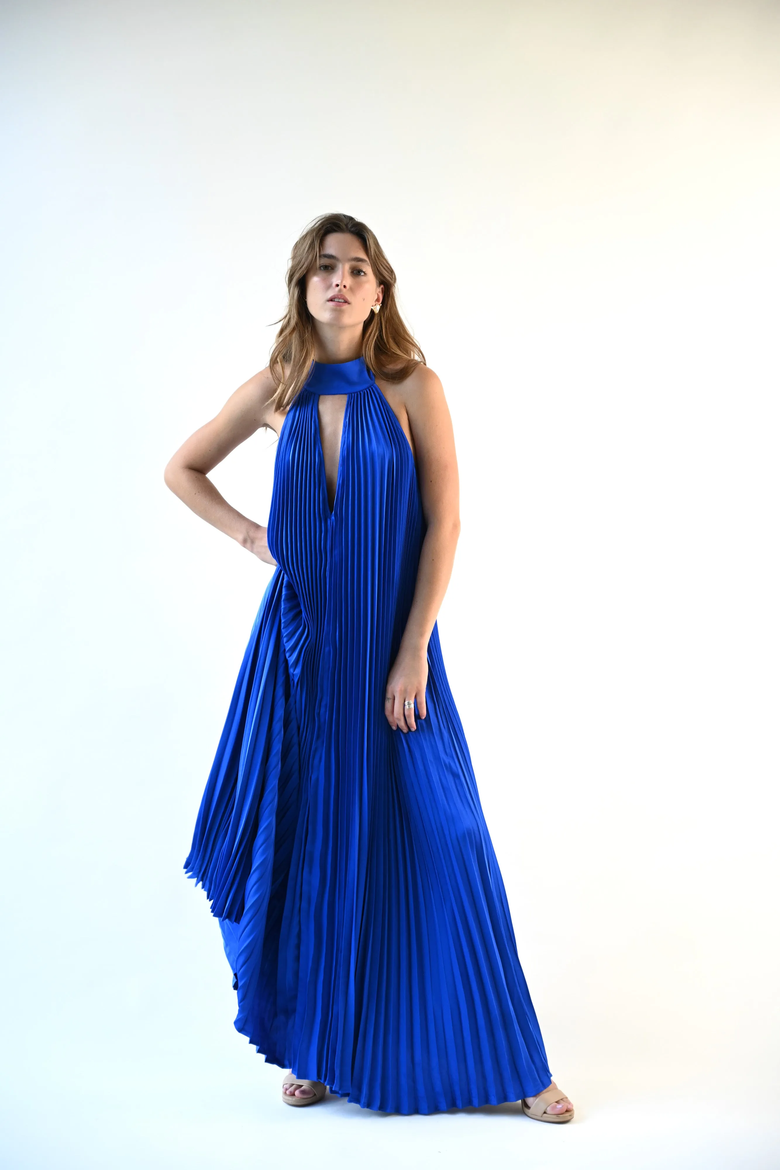 Valley Pleated Dress — Cobalt sold by YLLW product image thumbnail 5