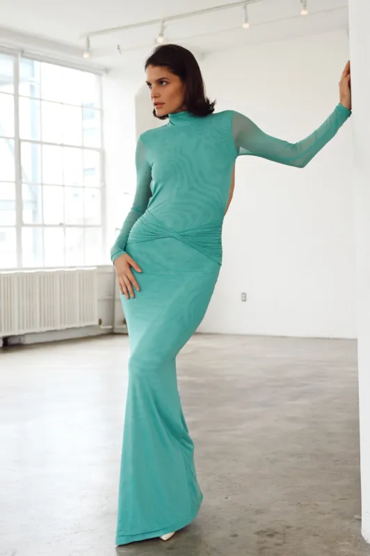 Salome Beaded Dress — Teal sold by YLLW