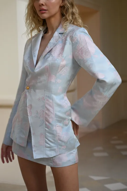 Sylvie Asymmetrical Blazer — Azura sold by YLLW