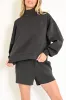 Maya Knit Neoprene Pullover — Charcoal sold by YLLW