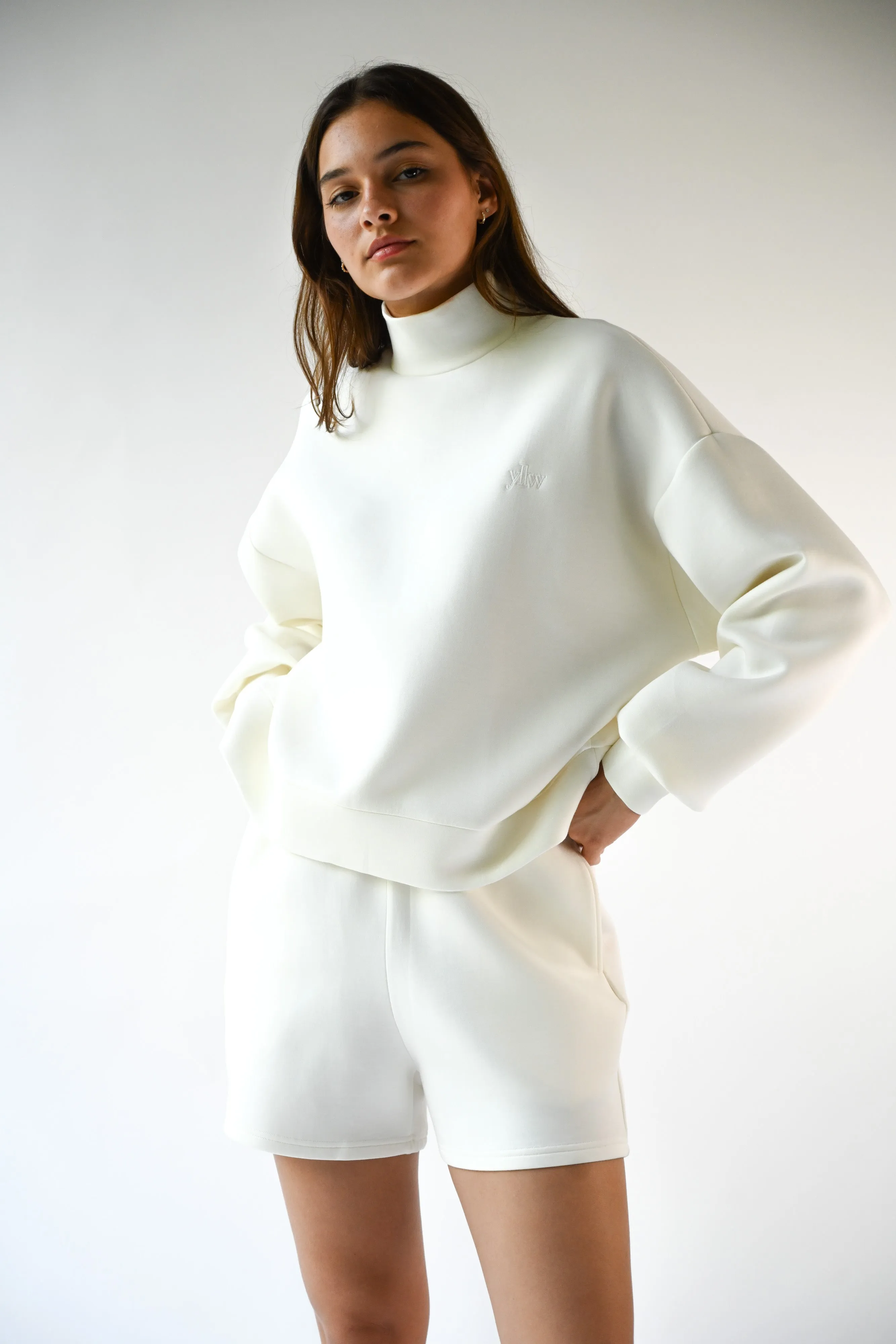 Maya Knit Neoprene Pullover — Offwhite sold by YLLW product image thumbnail 2