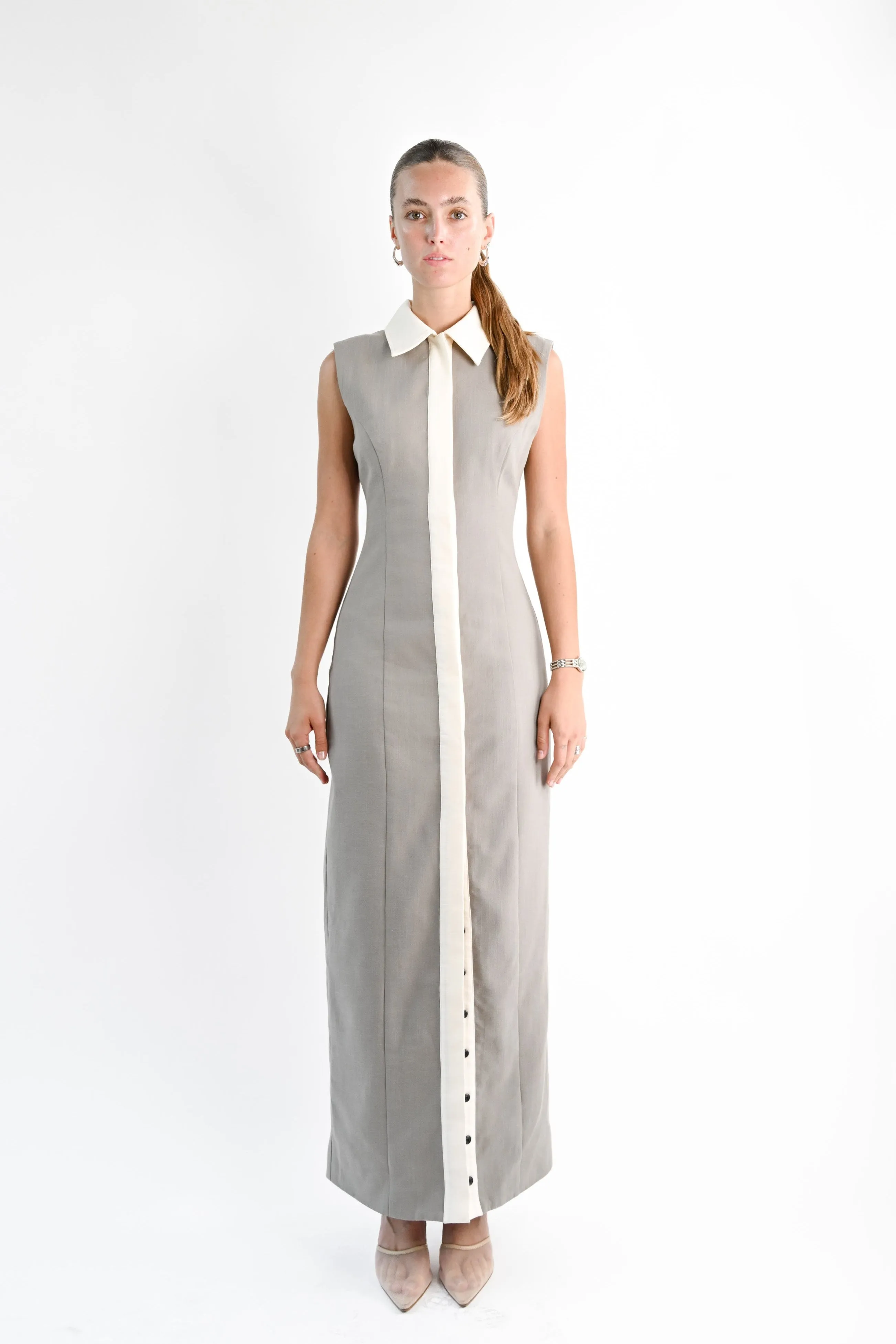 Lexi Linen Dress — Slate sold by YLLW product image thumbnail 3