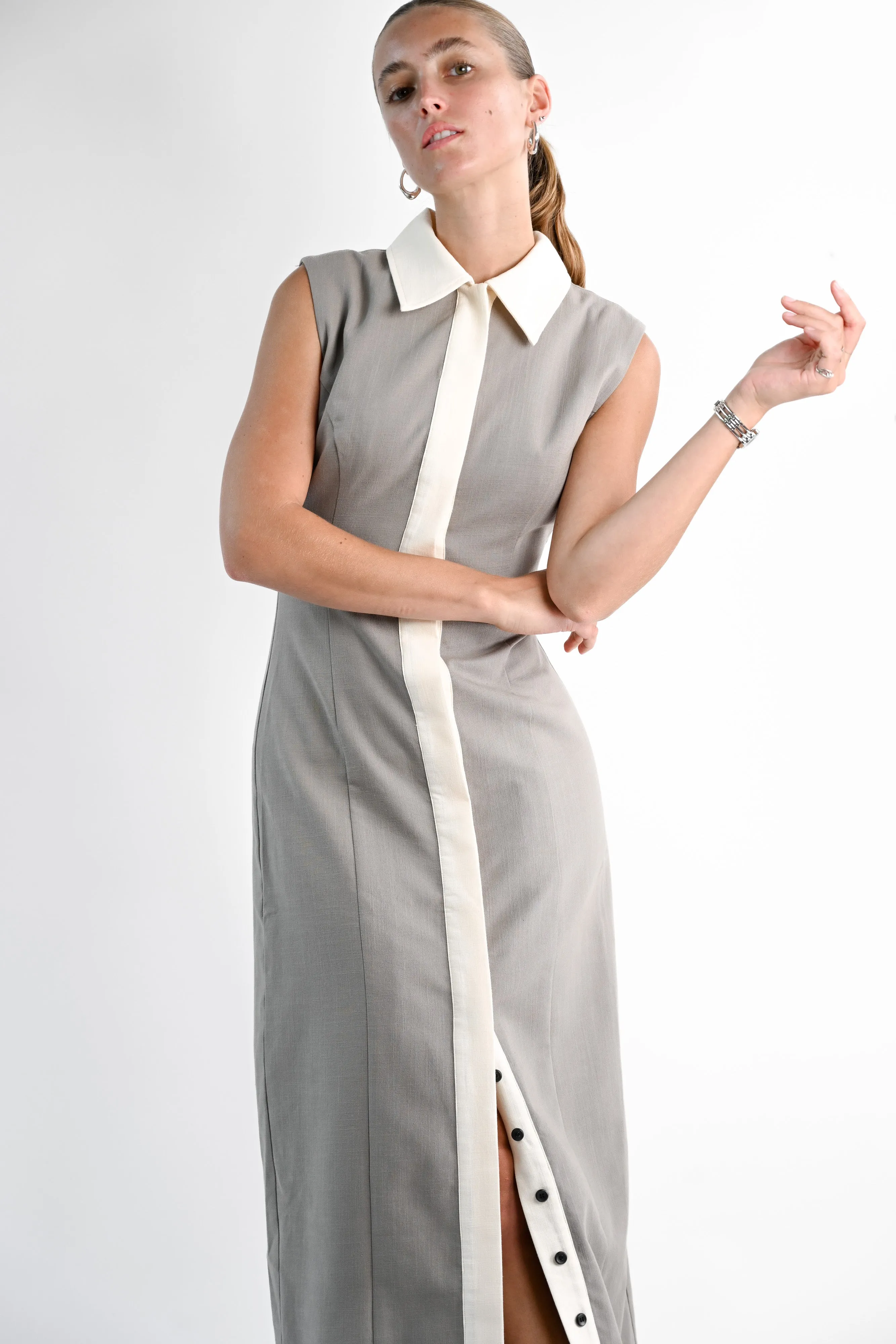 Lexi Linen Dress — Slate sold by YLLW product image thumbnail 5