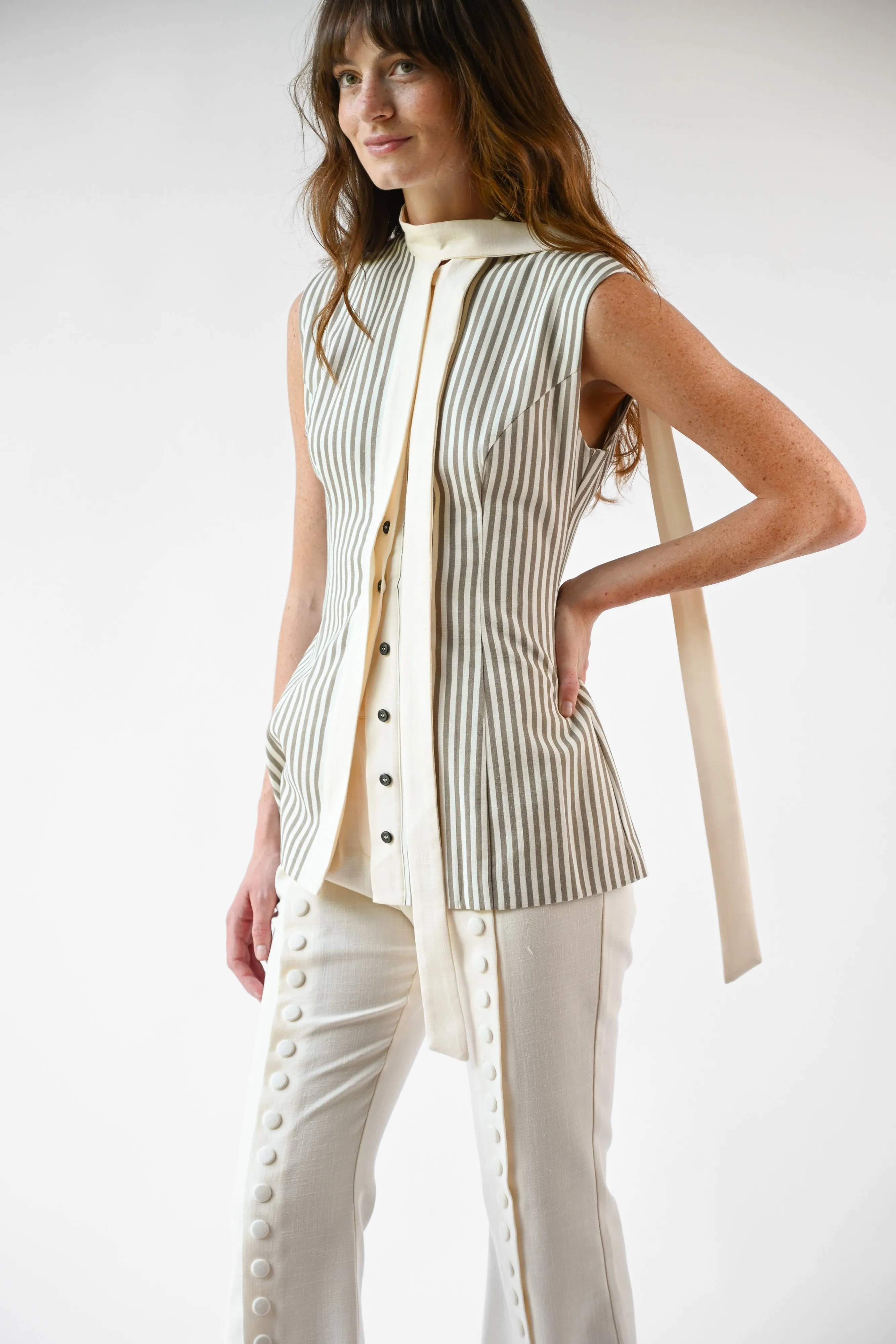 Lila Linen Scarf Top sold by YLLW