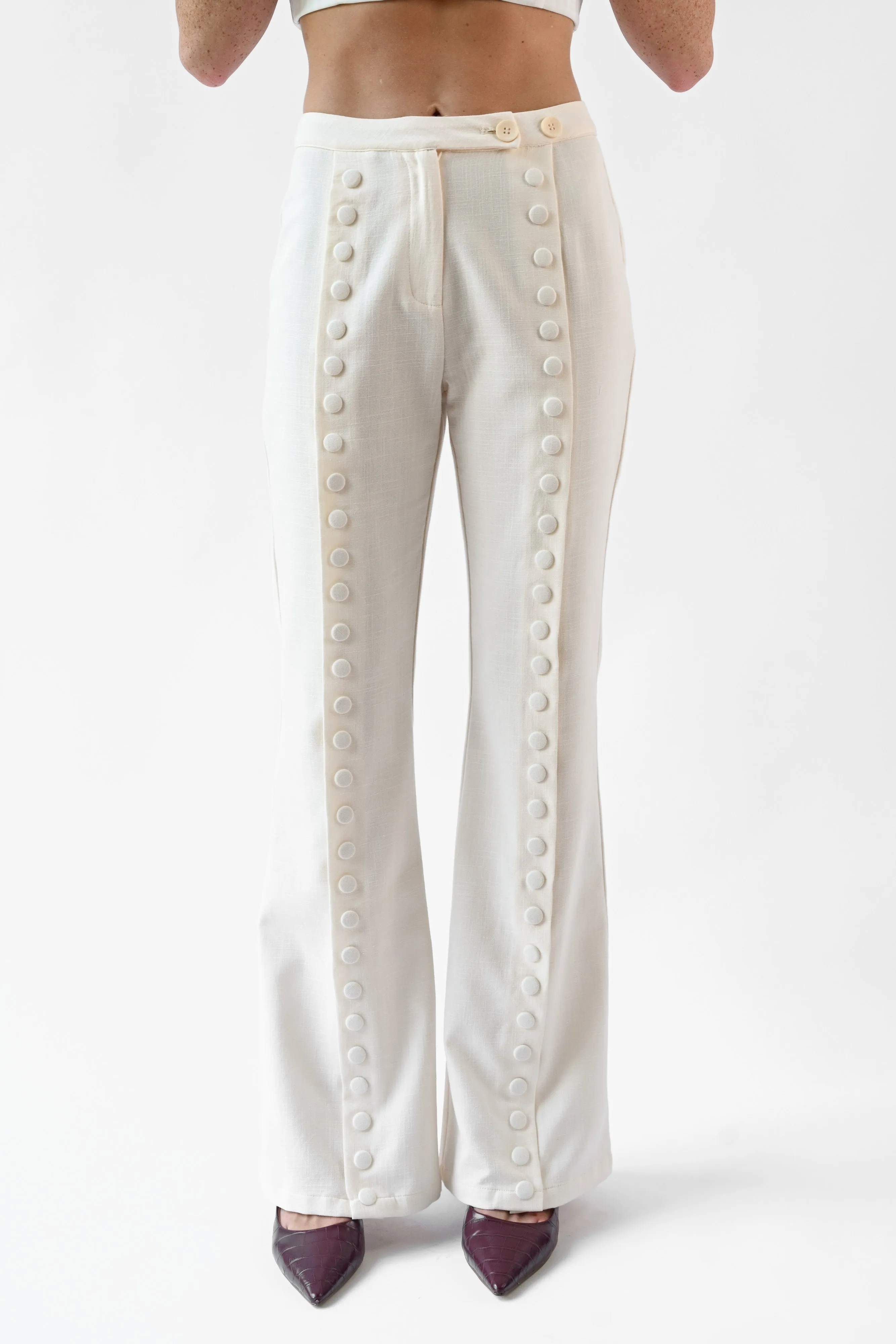 Fabio Linen Snap Trousers sold by YLLW product image thumbnail 5