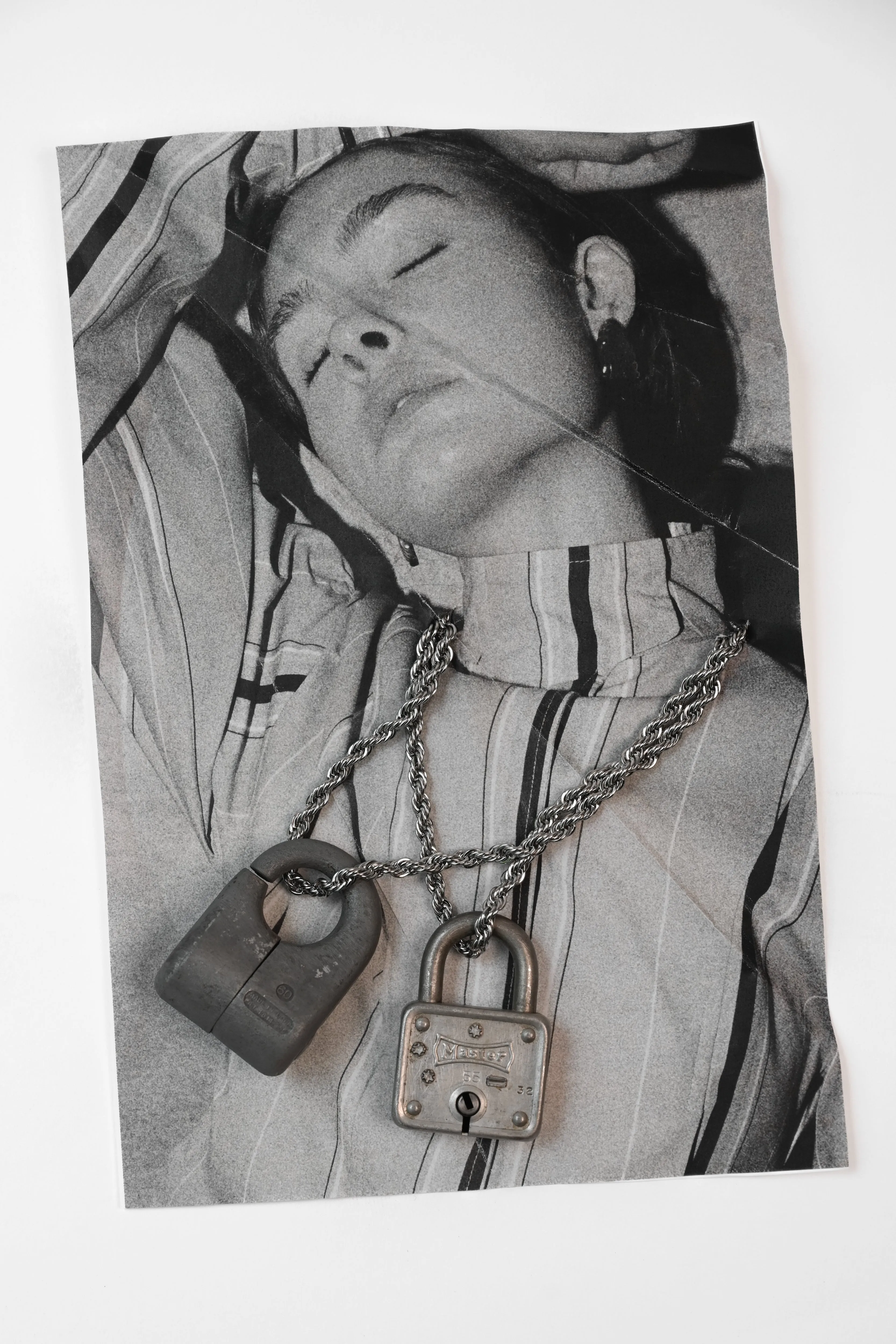 Upcycled Lock Necklace — Square Round Iron sold by YLLW product image thumbnail 2