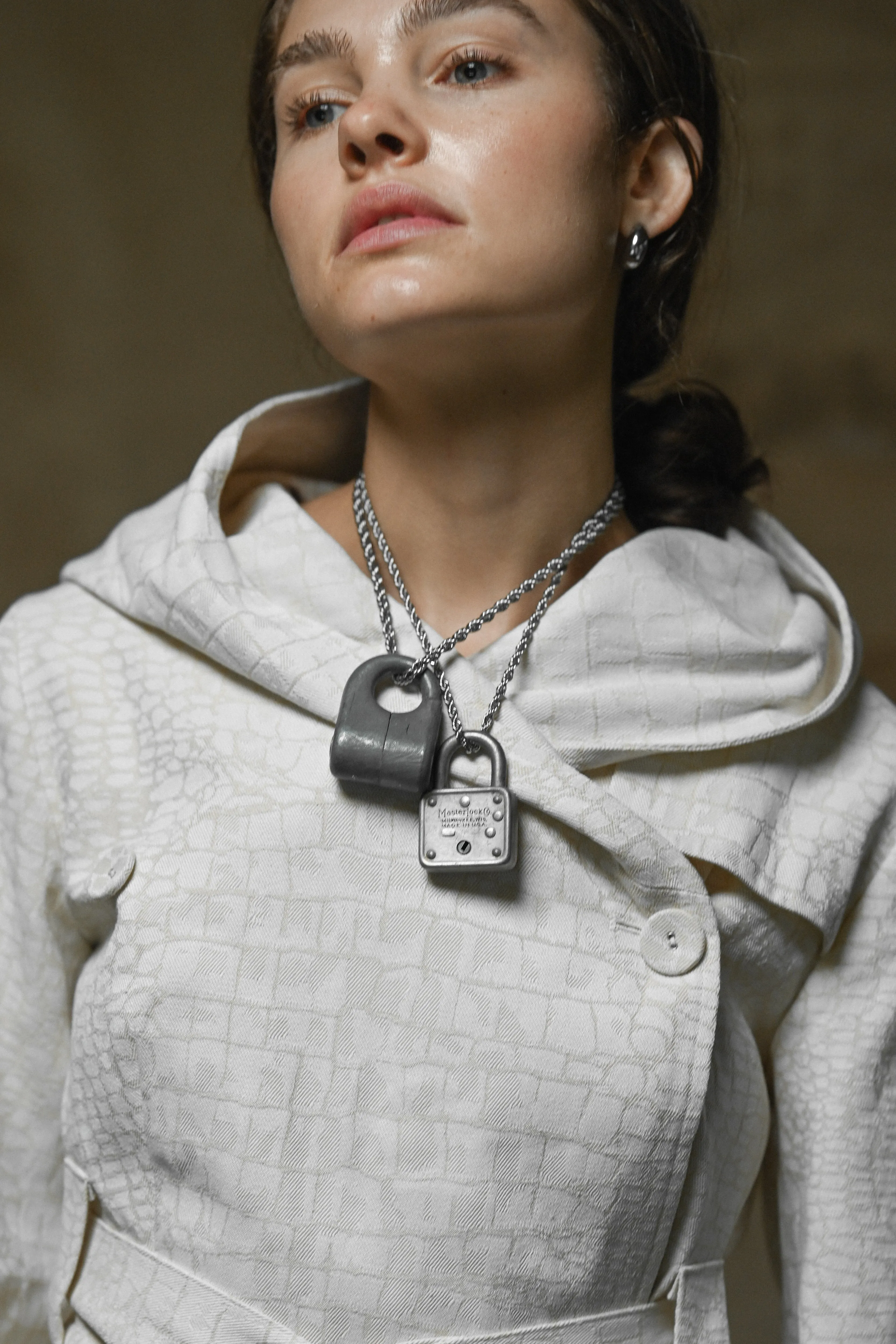 Upcycled Lock Necklace — Square Round Iron sold by YLLW product image thumbnail 4