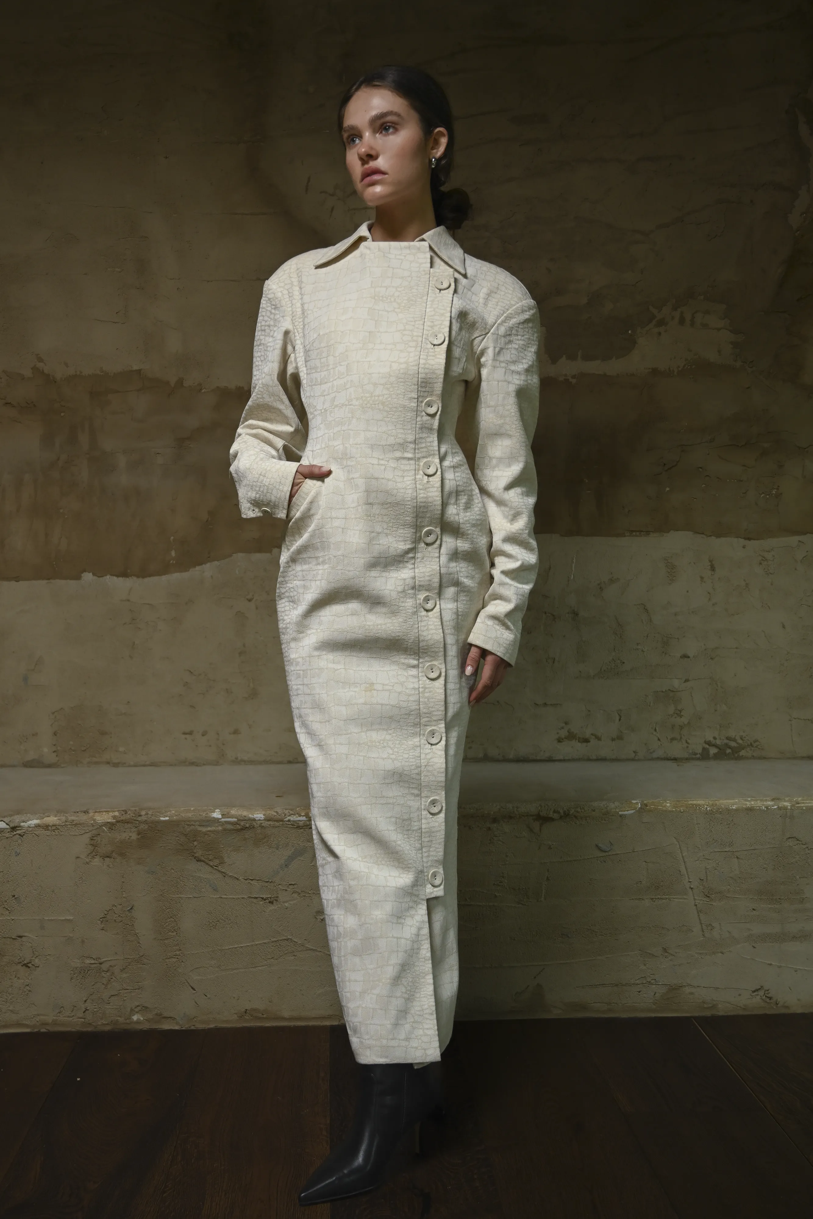Blythe Trench Dress — Snakeskin sold by YLLW