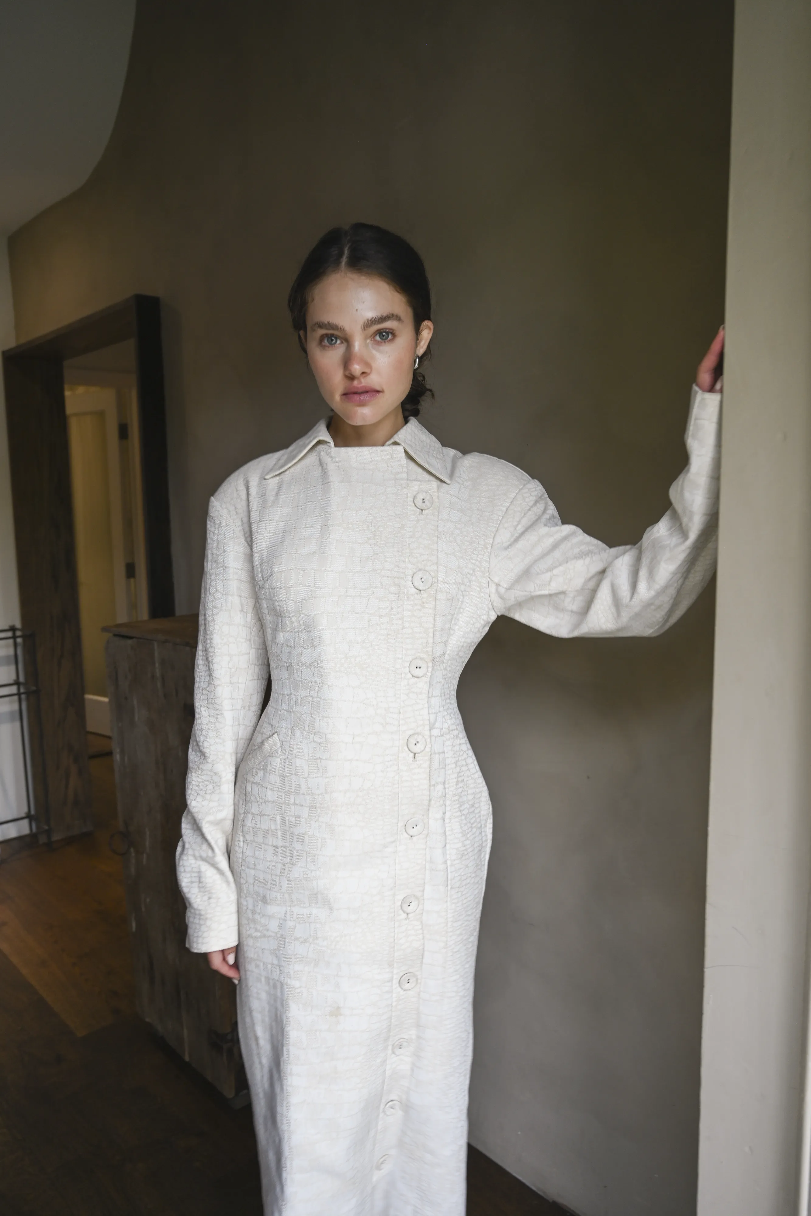Blythe Trench Dress — Snakeskin sold by YLLW product image thumbnail 4