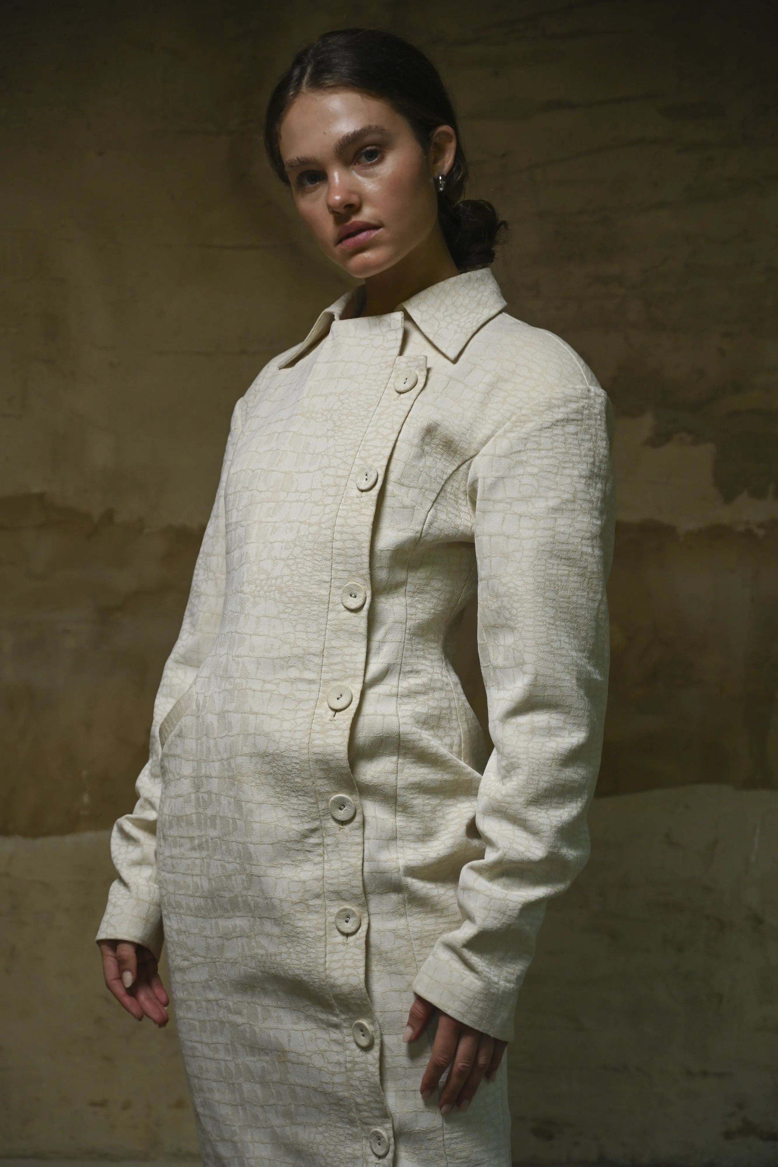 Blythe Trench Dress — Snakeskin sold by YLLW product image thumbnail 5
