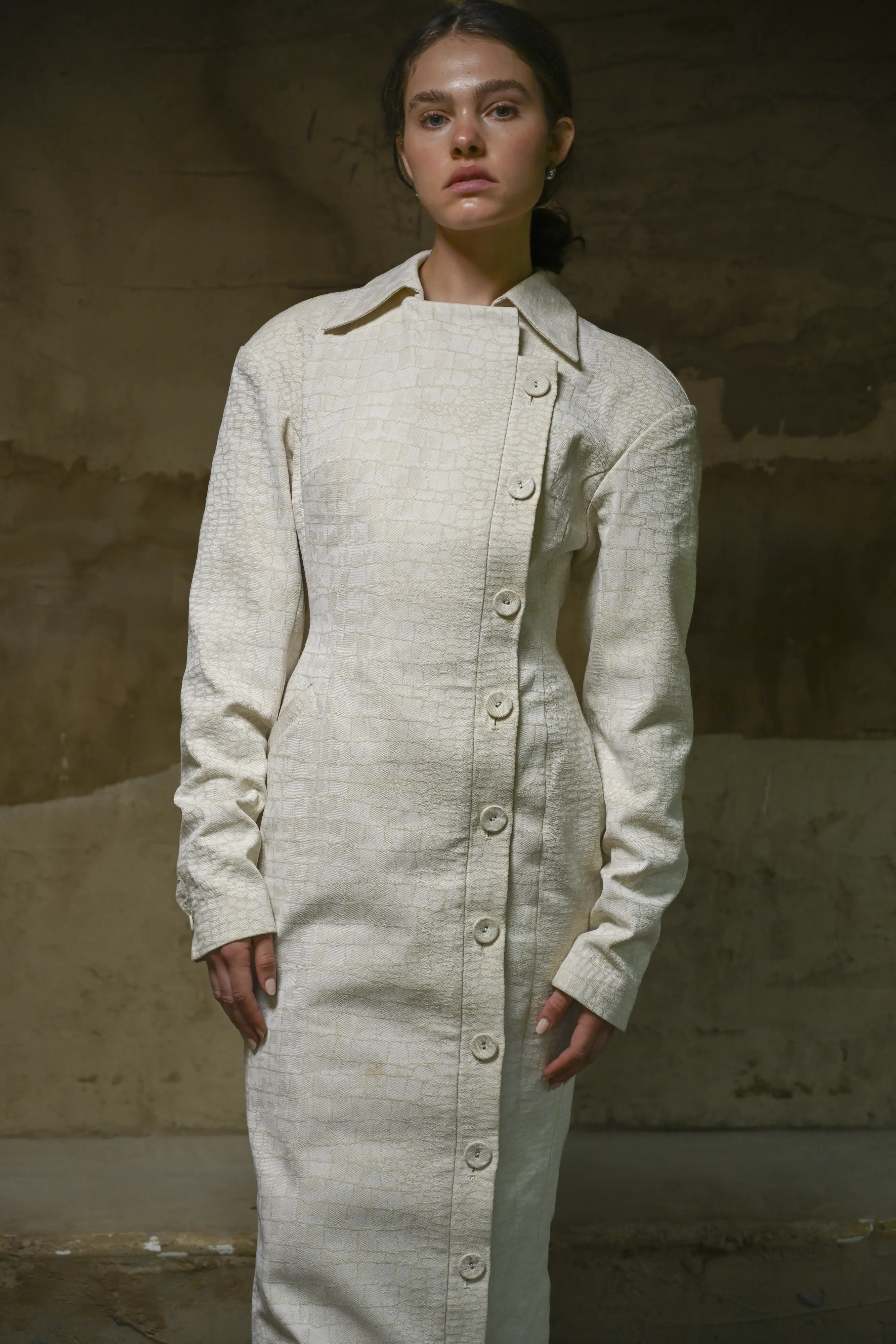 Blythe Trench Dress — Snakeskin sold by YLLW product image thumbnail 3