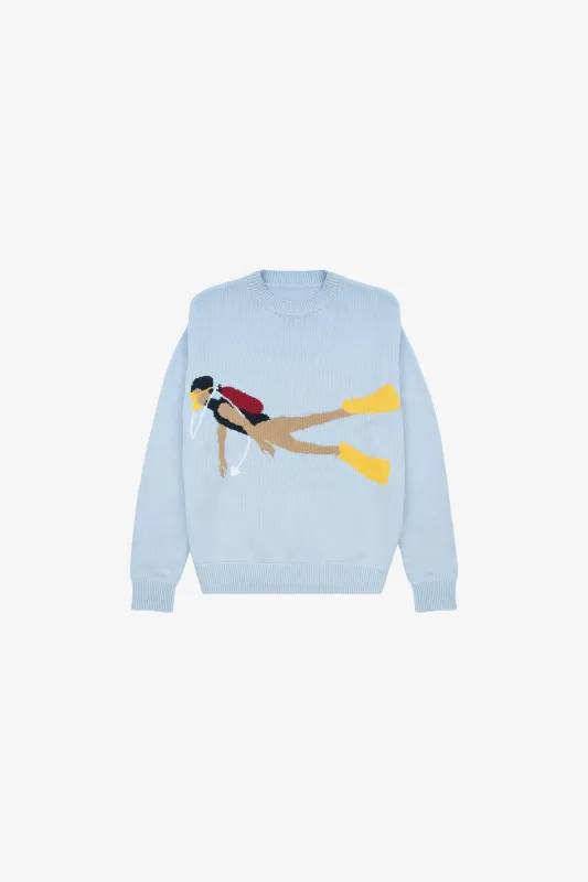 Diver Cotton Knit Sweater made by YLLW
