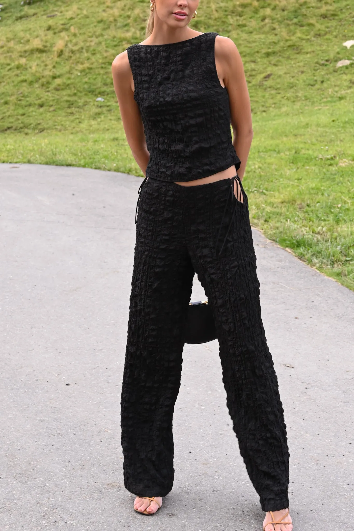 Jai Bubble Tie Pants — Black sold by YLLW product image thumbnail 3