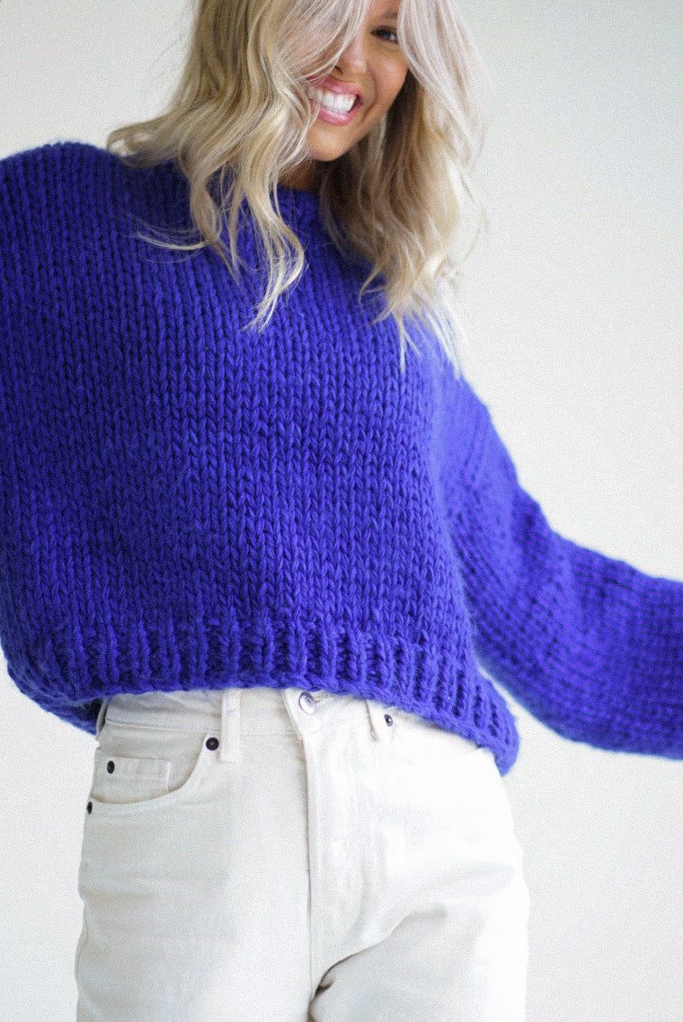 Zella Chunky Knit Sweater — Royal Blue sold by YLLW product image thumbnail 7