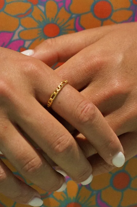 Lea Figaro Chain Ring — 14K Gold Plated sold by YLLW
